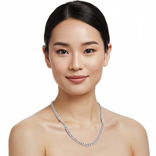 925 Sterling Silver Moissanite Miami Cuban Chain