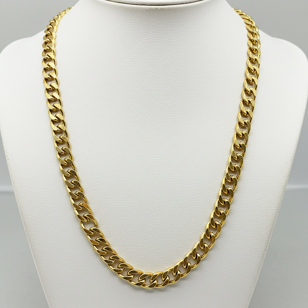14K gold Cuban Curb Link Chain