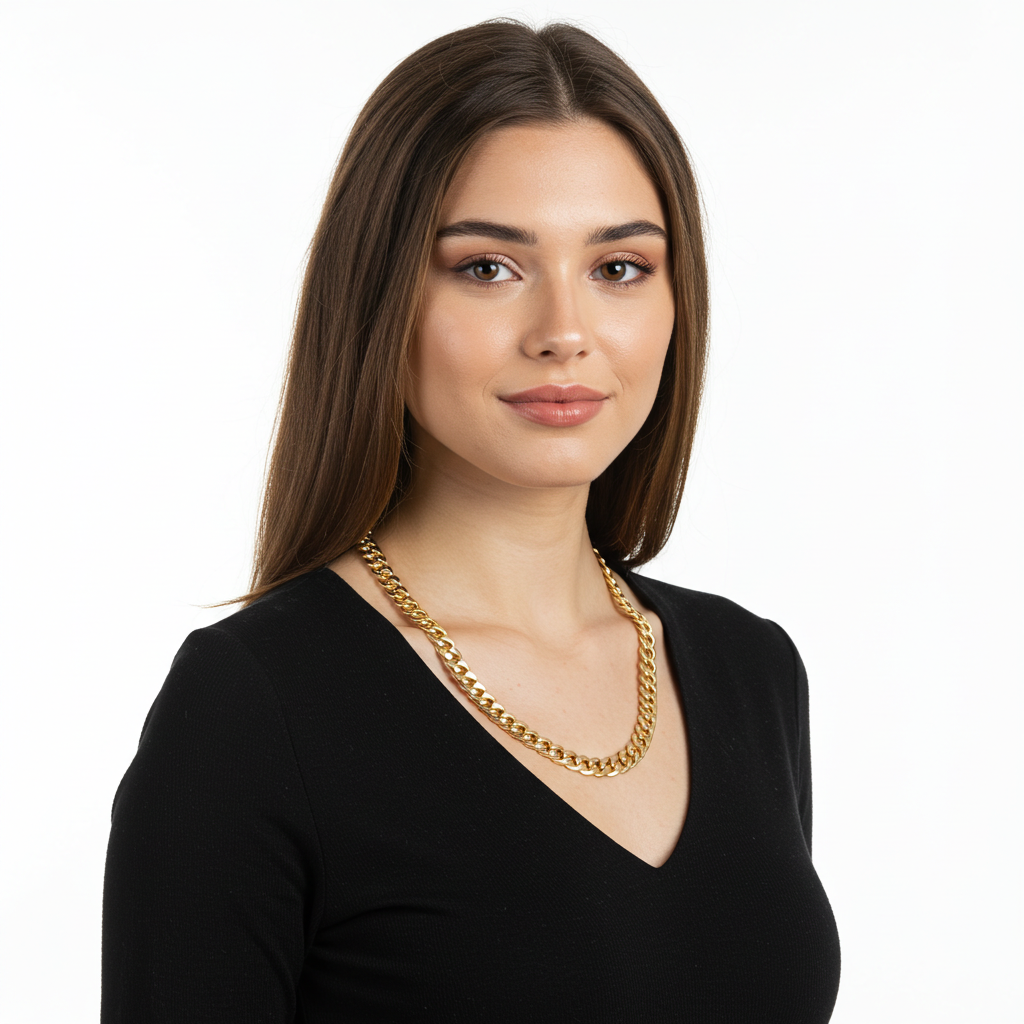 14K gold Cuban Curb Link Chain