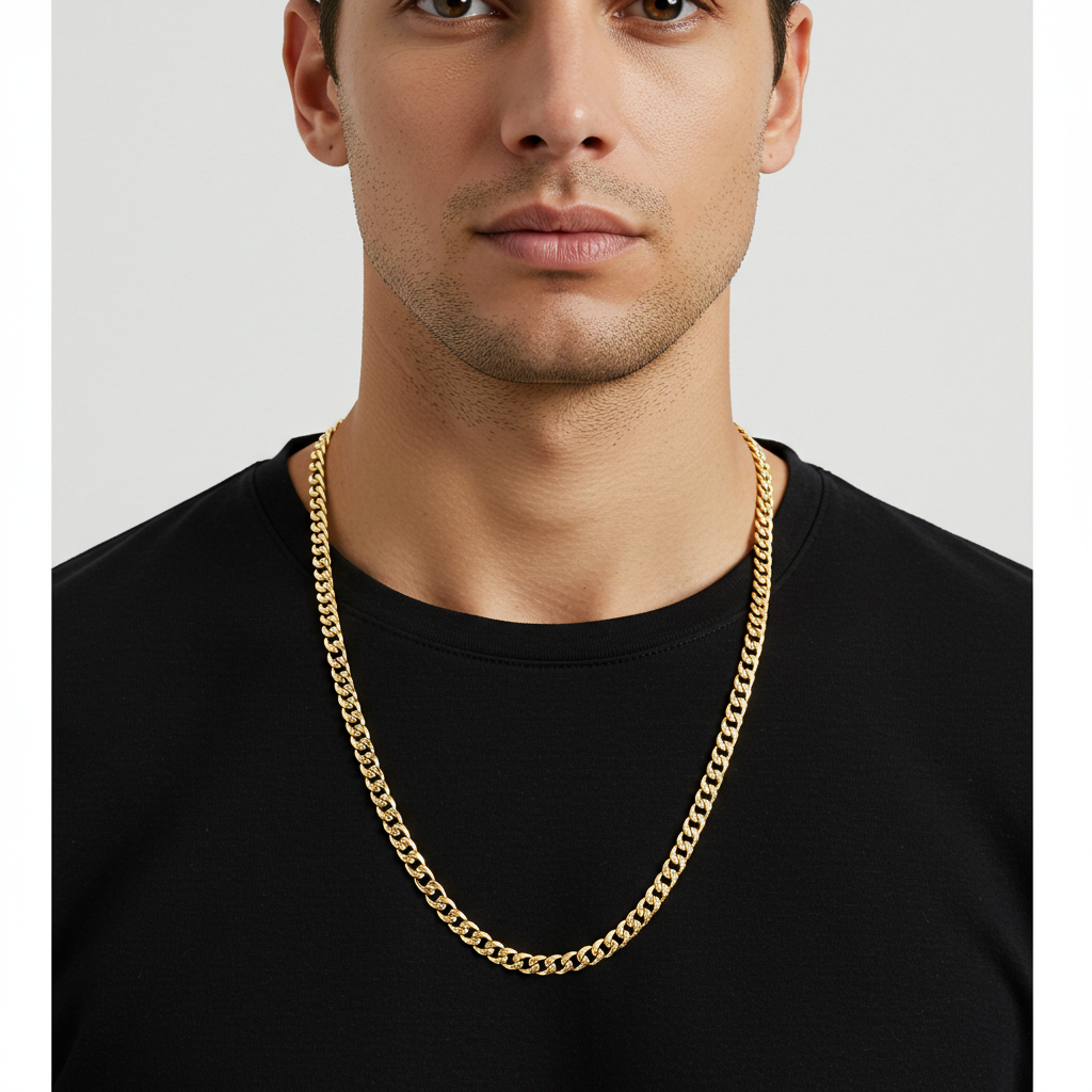 14K gold Cuban Curb Link Chain