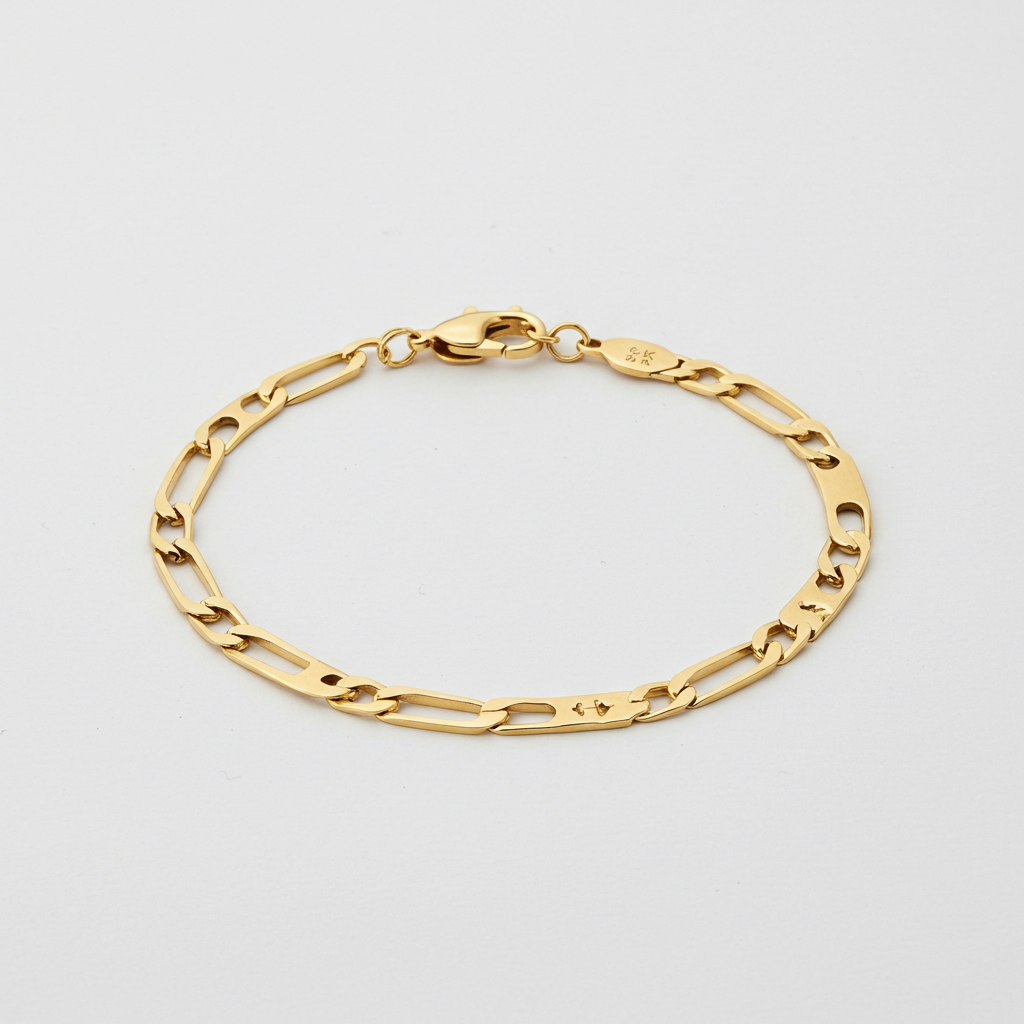 14K Gold Figaro Bracelet