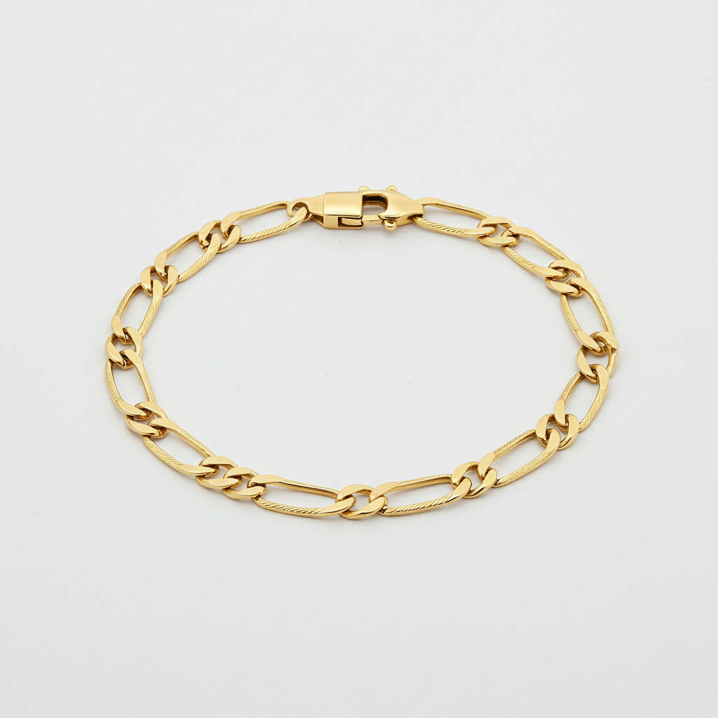 14K Gold Figaro Bracelet