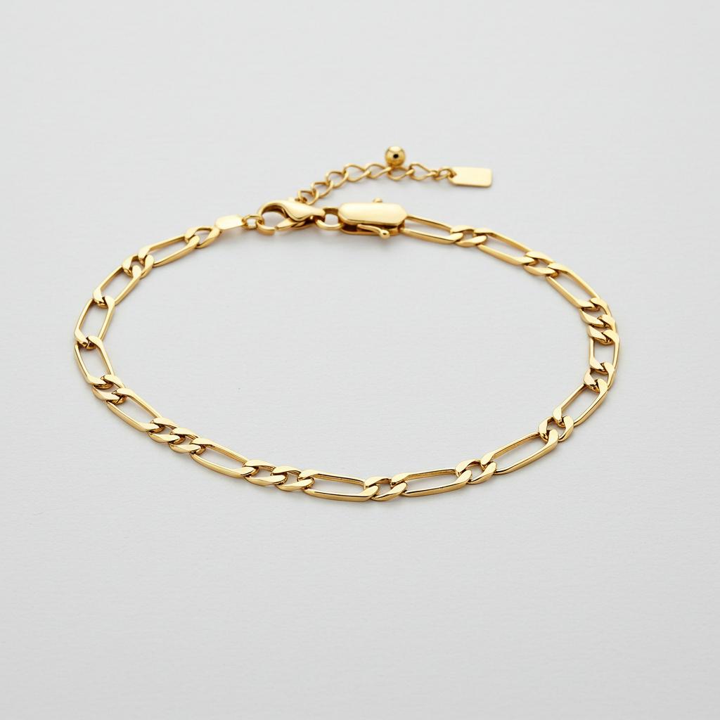 14K Gold Figaro Bracelet