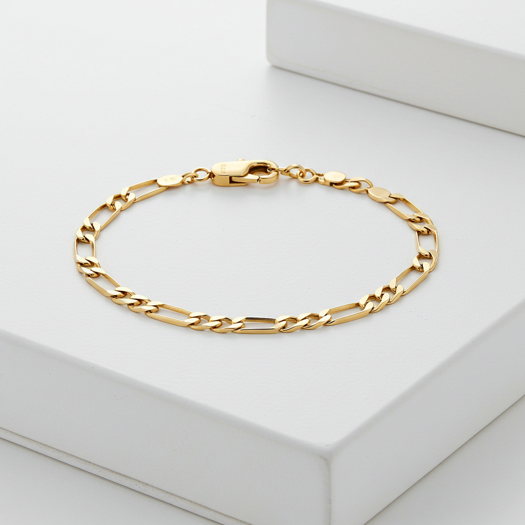 14K Gold Figaro Bracelet
