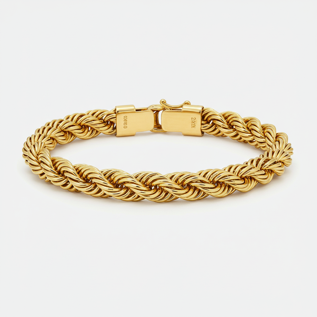 14K Gold Rope Bracelet