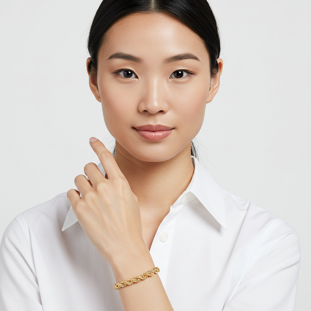 14K Gold Rope Bracelet