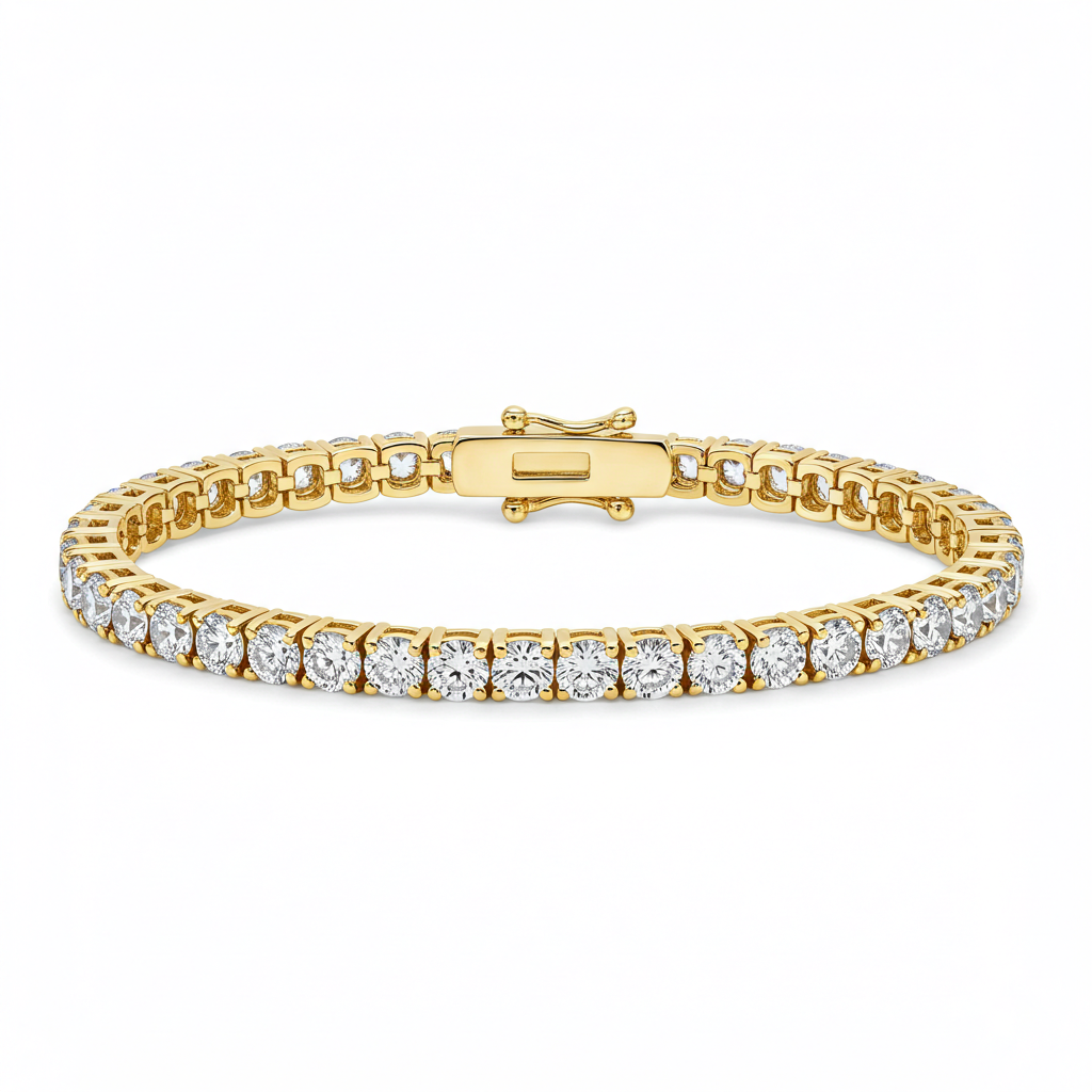 10K Gold Tennis Bracelet