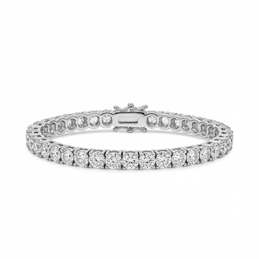925 Sterling Silver Moissanite Tennis Bracelet