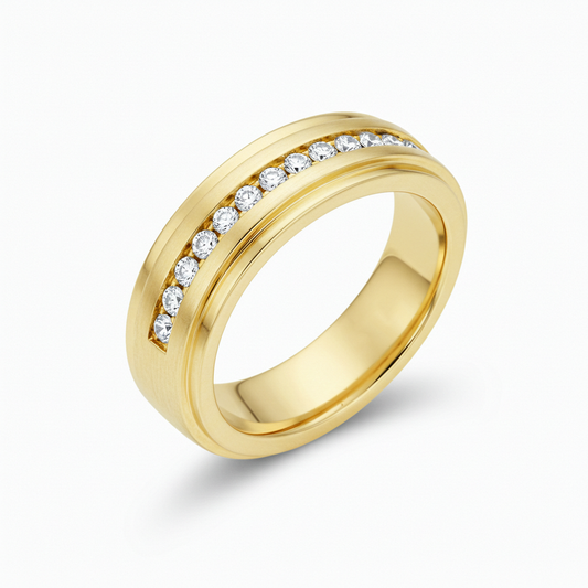 14K Gold & Diamond Men’s Band