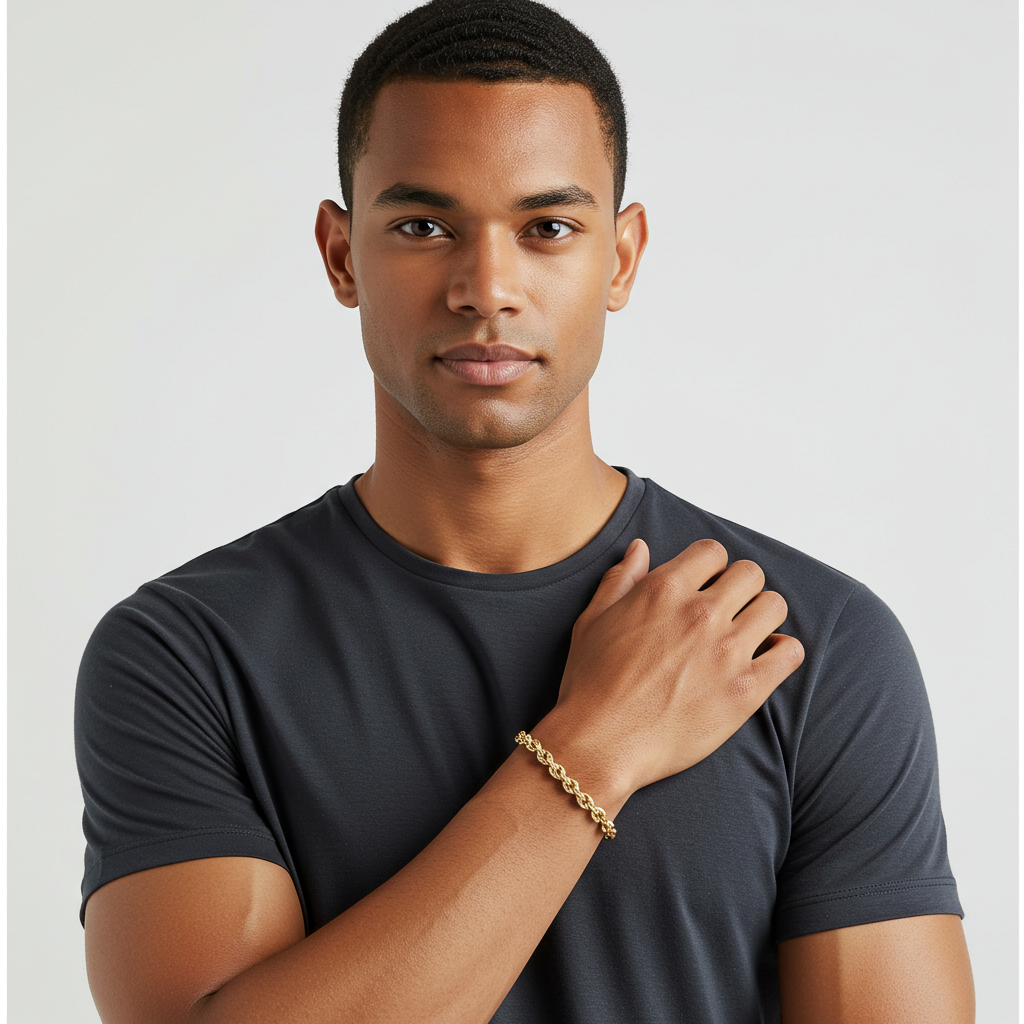 10K Gold Rope Bracelet