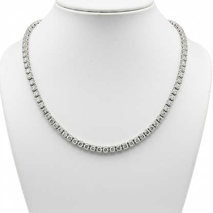 925 Sterling Silver Moissanite Tennis Chain